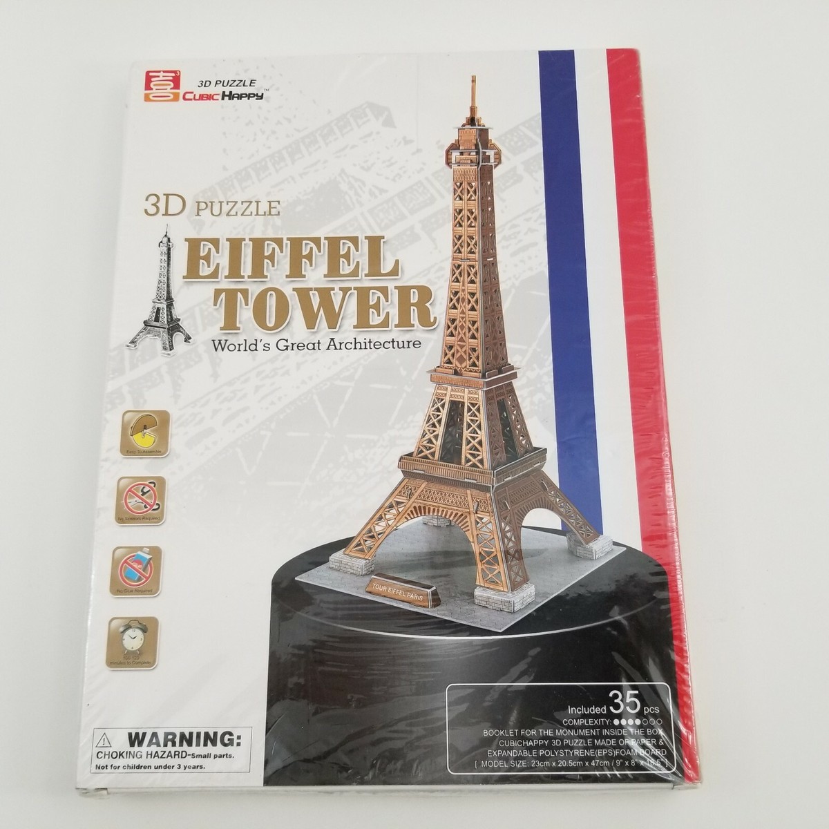 3D Puzzle Eiffel Tower Paris France 35 Piece Model | eBay