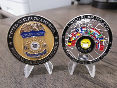 Federal Air Marshal Service FAMS Fear No Evil TBL LEO Covid Challenge Coin #18