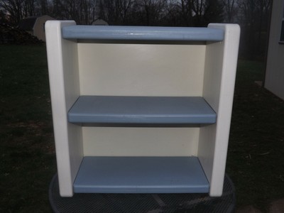 Vintage Little Tikes Blue White 2 Shelf Child Size ...