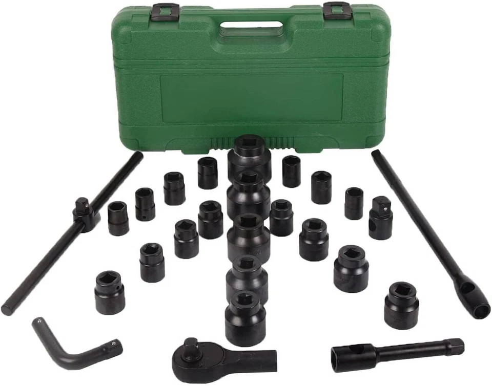 26 Pcs 3/4" Drive Impact Socket Set Metric Sizes 21-50mmm 6-Point Sockets - Image 2 of 4