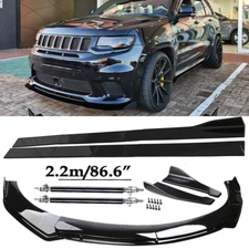 Front Bumper Lip Spoiler Side Skirts Rear For Jeep Grand Cherokee SRT Glossy