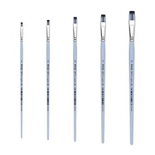 XDT 262 Bright Art Brush 5Pc 1 3 5 7 9 Ex-Stiff Nylon Acrylic Oil Watercolor