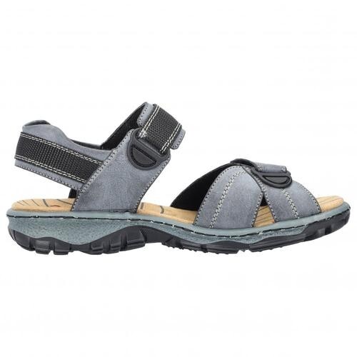 LADIES RTIEKER 68851-14 BLUE WALKING SANDALS - Picture 3 of 8