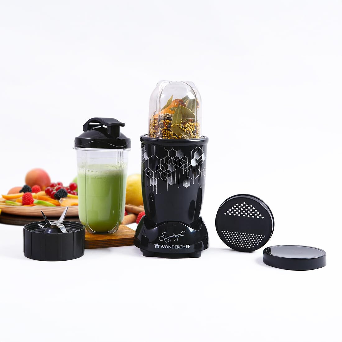 Wonderchef Nutri-blend 500W Juicer Mixer Grinder Color -Black |2