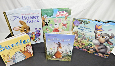 Hardback Thumper Cottontail Bunny Rabbit Little Golden Easter books LOT READ