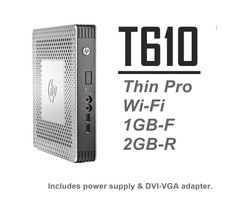 HP T610 Thin Client Thin Pro ThinPro Wi-Fi 1GB-F 2GB-R H1Y31AA ABA Lot Avail