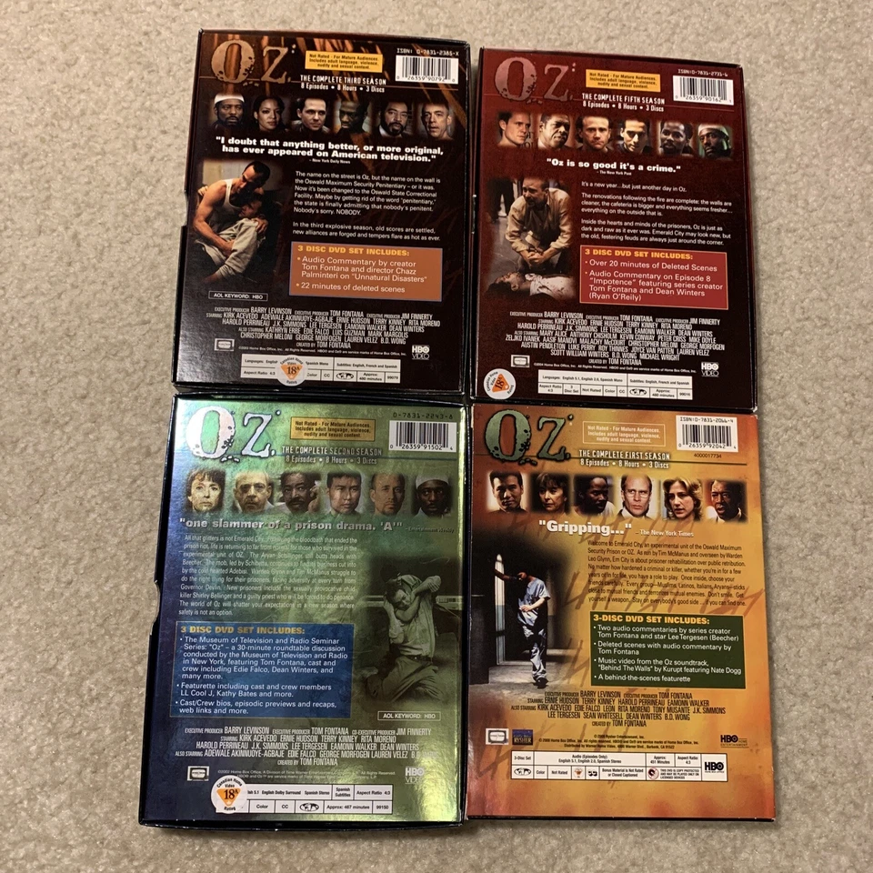 Oz Complete DVD Seasons 1 2 3 5 Lot of 4 Box Set 32 Episodes 12 Disc JK Simmons - Image 2 of 4