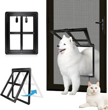 Pet Screen Door Dog Door for Sliding Door 12x16 Inches Doggy Door for Sliding Do