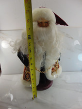 Vintage Standing Santa Claus 16" On Wood Stand mint condition rare 