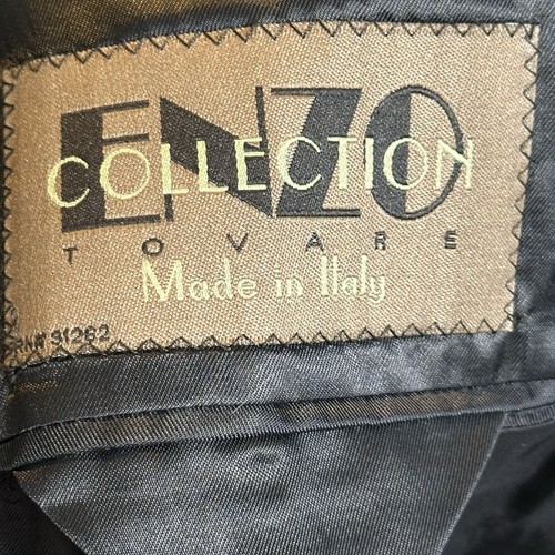 Enzo Tovare Collection Men's 42 100% Wool Suit Jacket - Made In Italy Navy Blue - Picture 3 of 5
