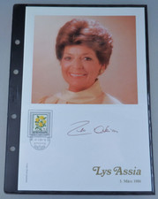 Odręczny autograf Lys Assia Philswiss 1986 (112160)