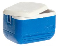 Dolls House Blue Cool Box Cooler Miniature Beer Picnic Garden Accessory 1:12 Dolls House Blue Cool Box Cooler Miniature Beer Picnic Garden Accessory 1:12
