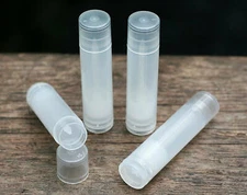 Clear LIP BALM Tubes EMPTY New Containers Transparent DIY Chapstick BPA FREE