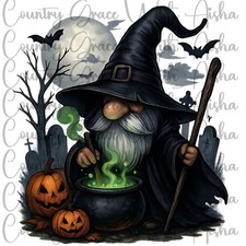 Sublimation Print Gnome Witch Halloween Ready To Press Paper Ink Heat Transfer