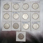 90% Silver Ben Franklin Half Dollars Various Years Lot Of 13
