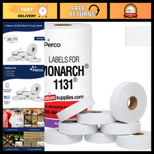 20,000 White Pricing Labels for Monarch 1131 - 8 Rolls Value Pack, USA Made