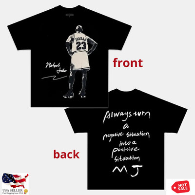 Michael Jordan Back Pose Basketball Graphic Design His Airness Vintage T-Shirt