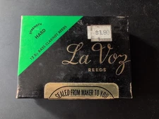 Vintage La Voz Bb Bass Clarinet Reeds Hard Sealed Box of 12 NOS Conn