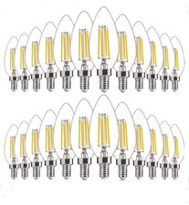 24 Pack E12 LED Bulb 5.5W Equivalent 60W 5000K 500LM Dimmable Candelabra Bulb