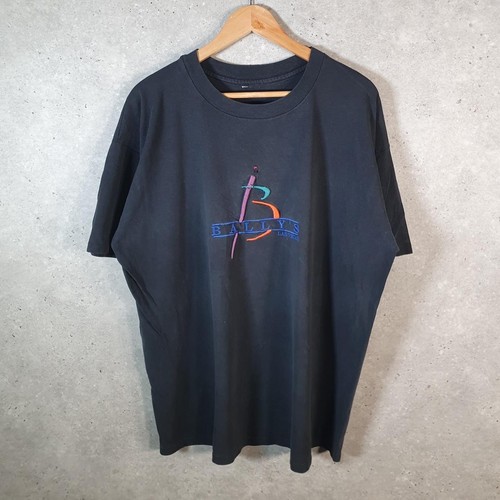 Bally, Vintage Bally’s Las Vegas Logo USA 90s Single Stitch T-Shirt Mens XL Black