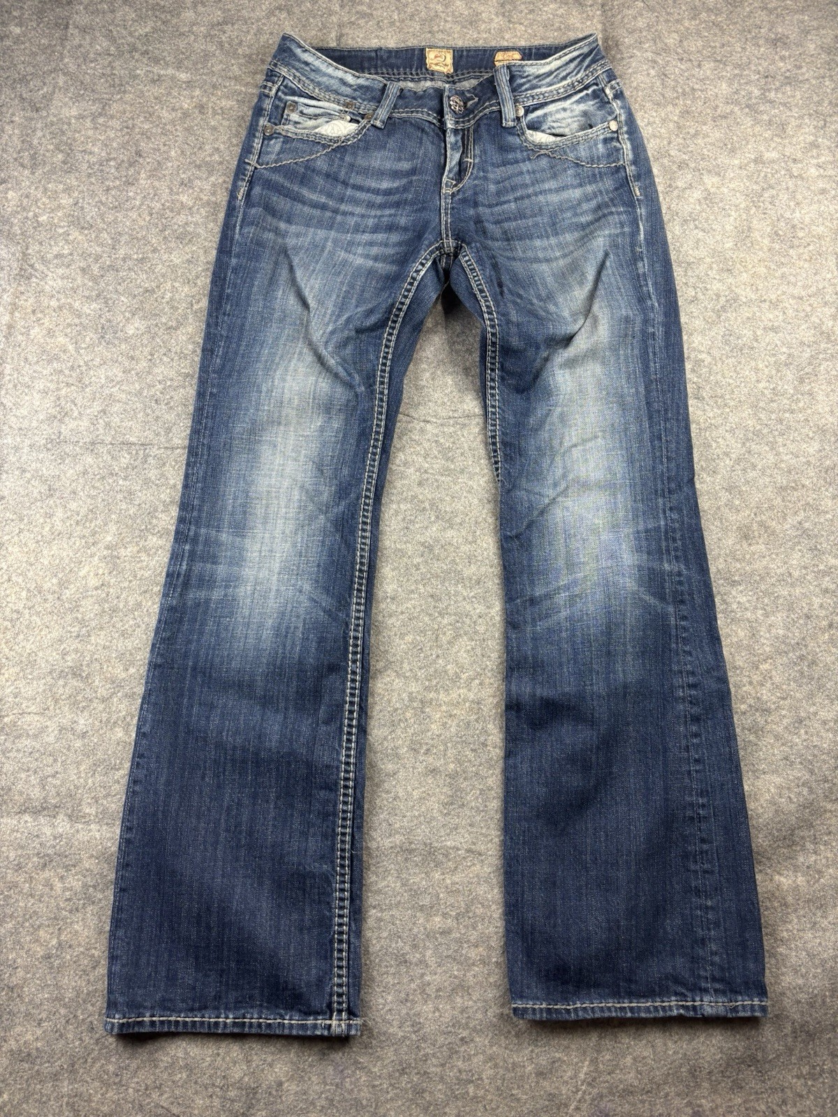 Studio 5 Premium Clothing Company WOMENS Skinny Boot Cut Jeans 7x33 (29x30) Y2K