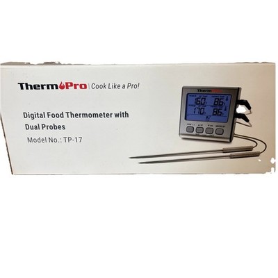 ThermoPro TP-17 Dual Probe Digital Meat Thermometer Timer BBQ Smoker Oven