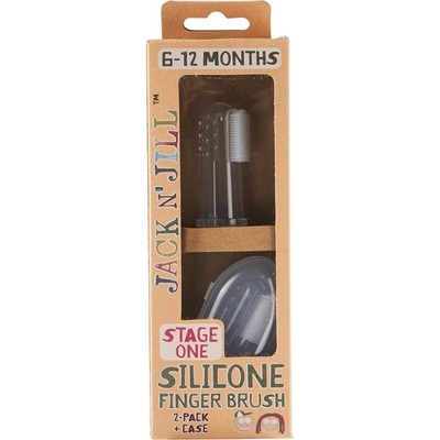 Jack N' Jill Silikon Fingerzahnbürste Stage 1, 6-12 Monate, 2er Pack