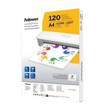 Fellowes 120pk A4 Laminating Pouches, Glossy Finish, 120 Sheets  Ideal for No...