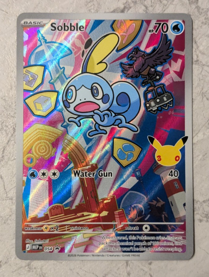 Pokemon Sobble, Holo, MEP, 54, NM