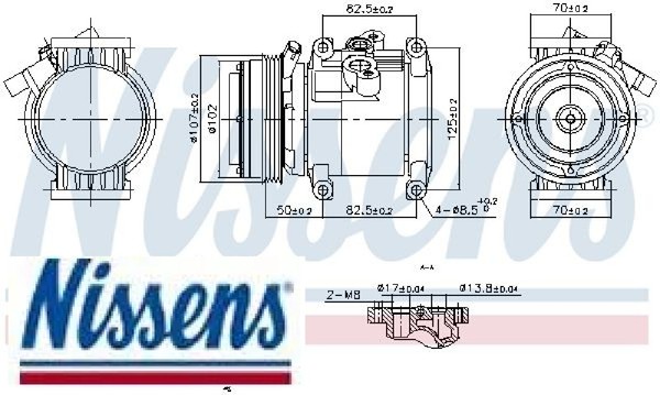 Nissens 891011 Kompressor FüR Klimaanlage Klimakompressor Kompressor-image