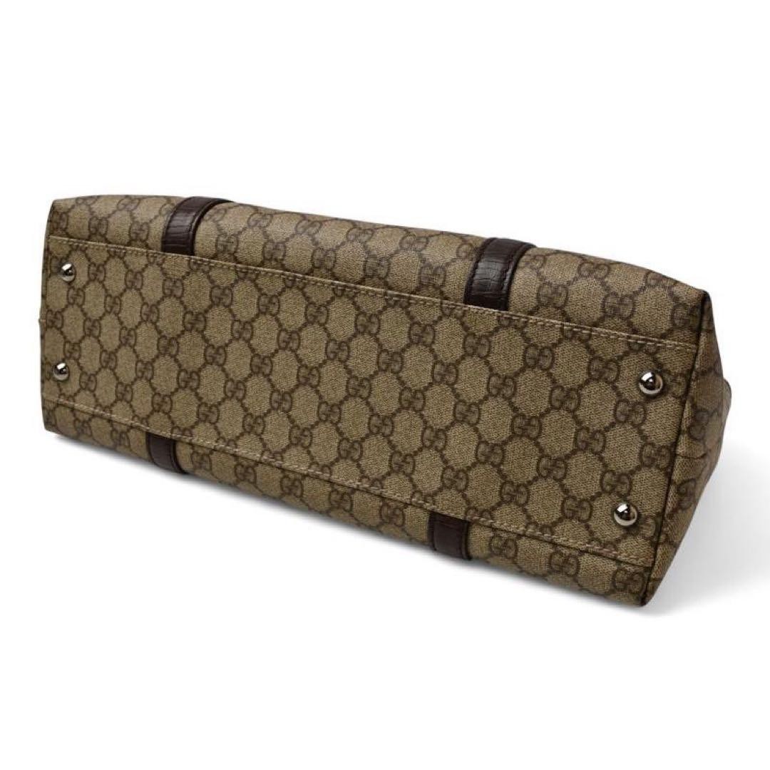 Gucci Tote Bag Beige Brown Leather SA Excellent Condition Fashion Ladies thumbnail 6