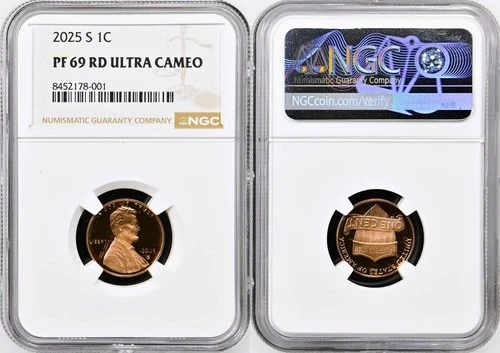 Photo of a 2025-S Lincoln Shield Cent Proof from an eBay listing that sold on Jul 14, 2026