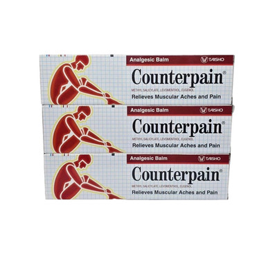 3 PACK (120g) Counterpain HOT Warm Massage Cream Balm Muscle Pain Relief Tension