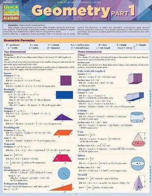 Barcharts Inc Geometry Part 1: Quickstudy Laminated Reference Guide ( (Broschre)