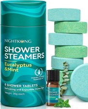Shower Steamers Aromatherapy 8 Packs with 5ml Essential Oil, Eucalyptus for S...