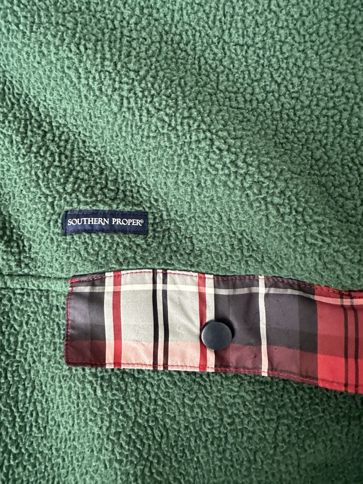 Southern Proper Green Pullover  With Plaid Accent XL - second product detail image