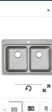 Elkay Lustertone Classic LRAD3322654 33 x22 x6.5 ADA 4 Hole Equal Double Sink