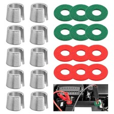Universal 10PCS Car Battery Post Terminal Shims Kit with Washers - Silver
