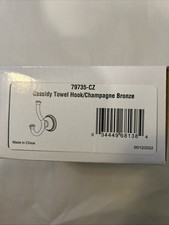 4-DELTA Cassidy Towel Hook, Champagne Bronze, Bathroom Accessories, 79735-CZ