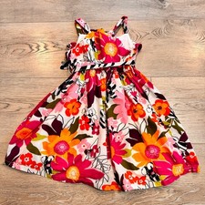 Gymboree Girls Floral Print Tank Top Dress Size 3 or 3T Colorful Flowers Empire