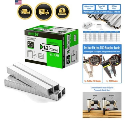 20 Gauge Galvanized Upholstery Staples, 1/2-Inch 12.3 mm Crown with 1/2-Inch ...