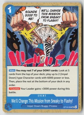 We'll Change This Mission from Sneaky to Flashy! OP16 OP16-059 NM