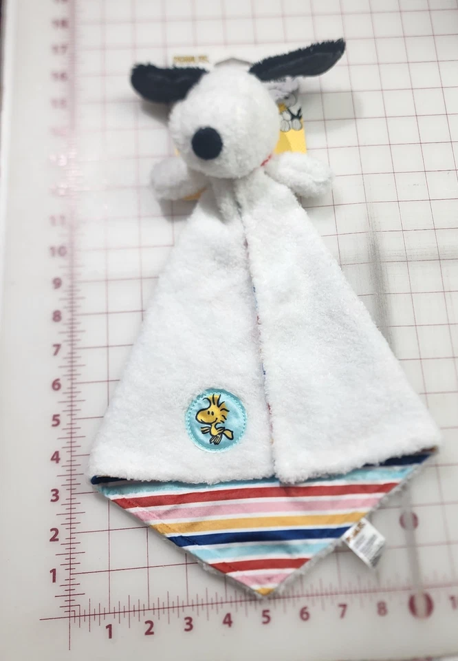 Manta de seguridad para bebé Peanuts Snoopy Lovey by Kids Preferred felpa blanca suave Foto 3 de 4