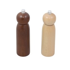 Set 2 macinini legno per spezie pepe sale ghisa