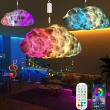 Multicolor LED Floating Cloud Light kit for Bedroom w/ Remote&App Ceiling Decor