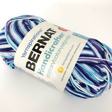 Bernat Blanket Yarn 12 oz/340 g Large Skein Medium Purple Black Blue White
