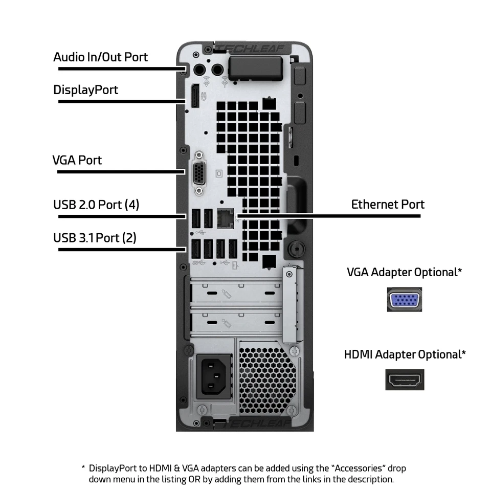 HP Desktop PC i7 9th Gen, up to 64GB RAM, 4TB NVMe SSD, Windows 11 Pro, WiFi - Image 3 of 3