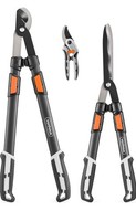 VonHaus 3Pc Garden Shears Set – Tree Lopper, Hedge Shears