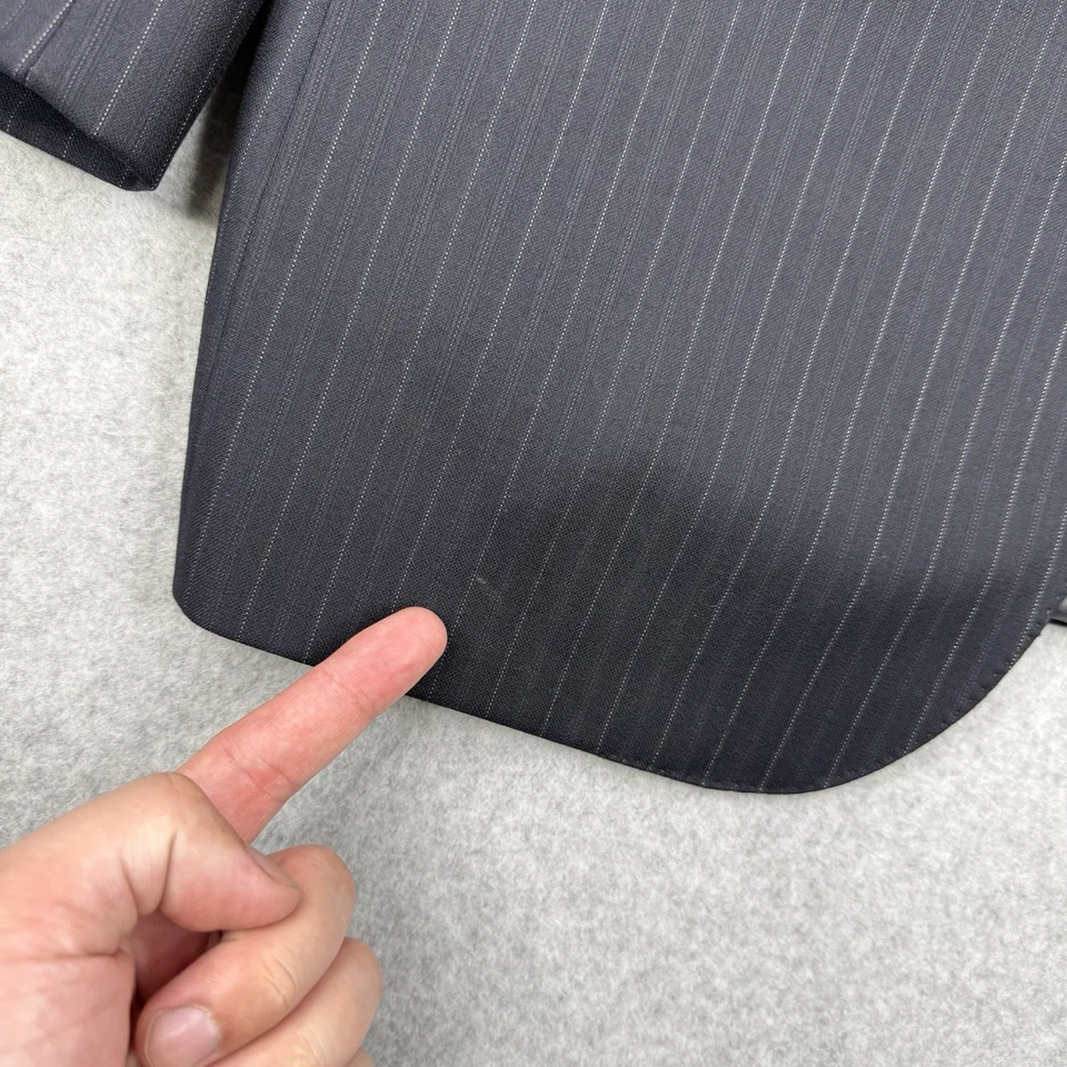 Blazer Saks Fifth Avenue para Hombres 42R Negro Rayas Super 130s Lana Loro Piana Abrigo Foto 4 de 4