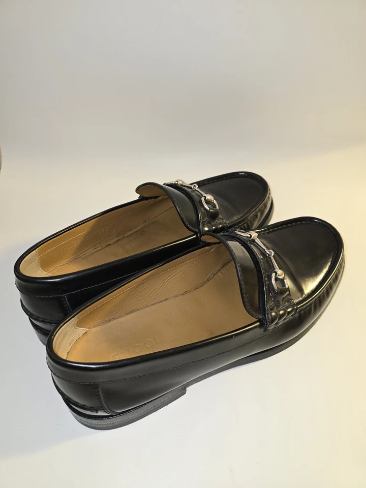 SALE: Loafer Vintage Womens Gucci Horsebit  Silver Buckle Patent Leather - Image 4 of 4